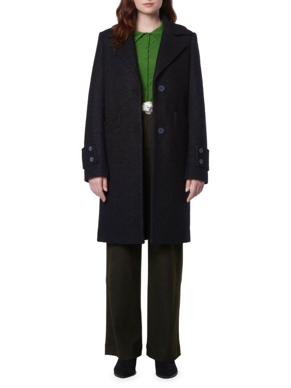 Andrew Marc Regine Pressed Boucl Wool Coat